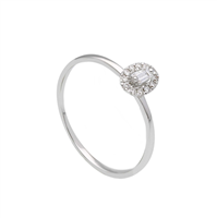 Anello Babila Milano Donna in Oro bianco Diamante 293187BB